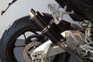 Aprilia Tuono V4R (2010-2014) Round Moto GP XLS Satin Black Exhaust