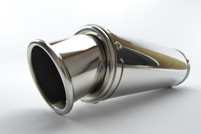 Honda CBR400RR NC23 (88-89) Tri Arm Round Big Bore Stubby Polished Stainless Bolt On Exhaust