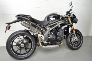 Triumph Speed Triple 1050 (2016-2017) Round Moto GP Stubby Polished Stainless Exhausts