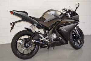 Yamaha YZF-R125 (2008-2013) Round Moto GP XLS Satin Black Exhaust Full System