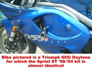 Triumph Sprint ST (1998-2004) R&G Classic Style Crash Protectors - CP0036BL