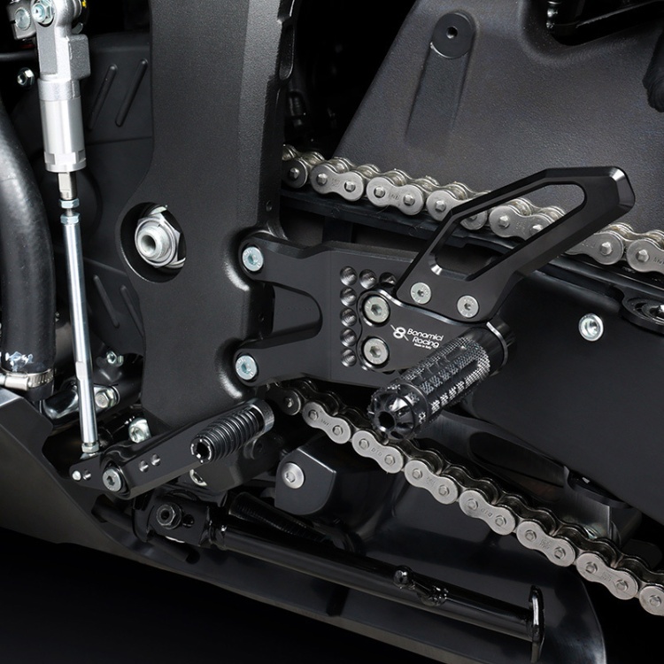 Black Rear Foot Peg Rearsets – Honda CBR600RR 2007-2014, HTTMT GTCMT390-019-BK