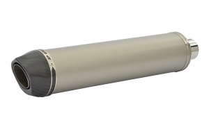 Aprilia Tuono 1000R (06-11) Round Carbon Outlet Diabolus XL Plain Titanium Exhausts
