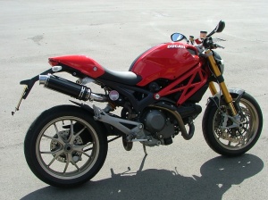 Ducati Monster 696 Round Big Bore XLS Satin Black Exhausts