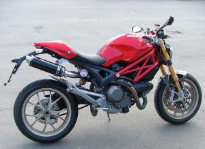 Ducati Monster 696 Round Moto GP XLS Satin Black Exhausts
