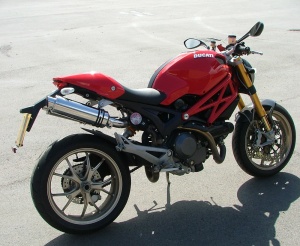 Ducati Monster 696 Round Moto GP XLS Polished Stainless Exhausts