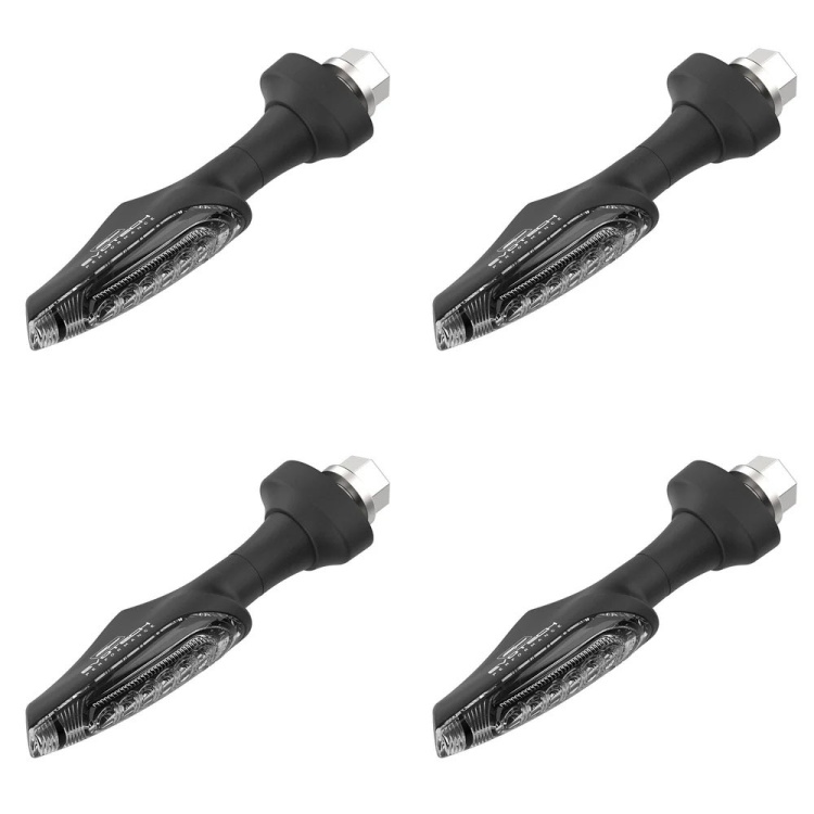 Set: Sequential LED Indicators Motorcycle Lumitecs KP6 Turn Signals 2 Pieces Handlebar Indicators Led Lumitecs Ts4 Sequential Turn Signals Universal Tinted A244637 0