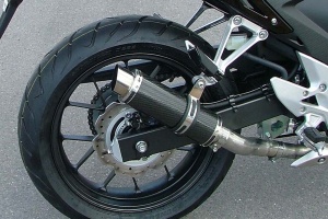 Honda CBR500R (2013-2015) Round Moto GP Stubby Carbon Fibre Exhaust