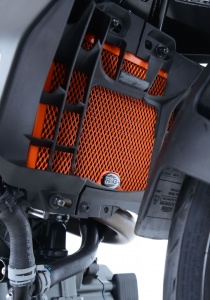 ZIEGER Radiator Cover Grille For KTM 125 Duke (2011–2016) – Stainless Steel Mesh Guard With Logo