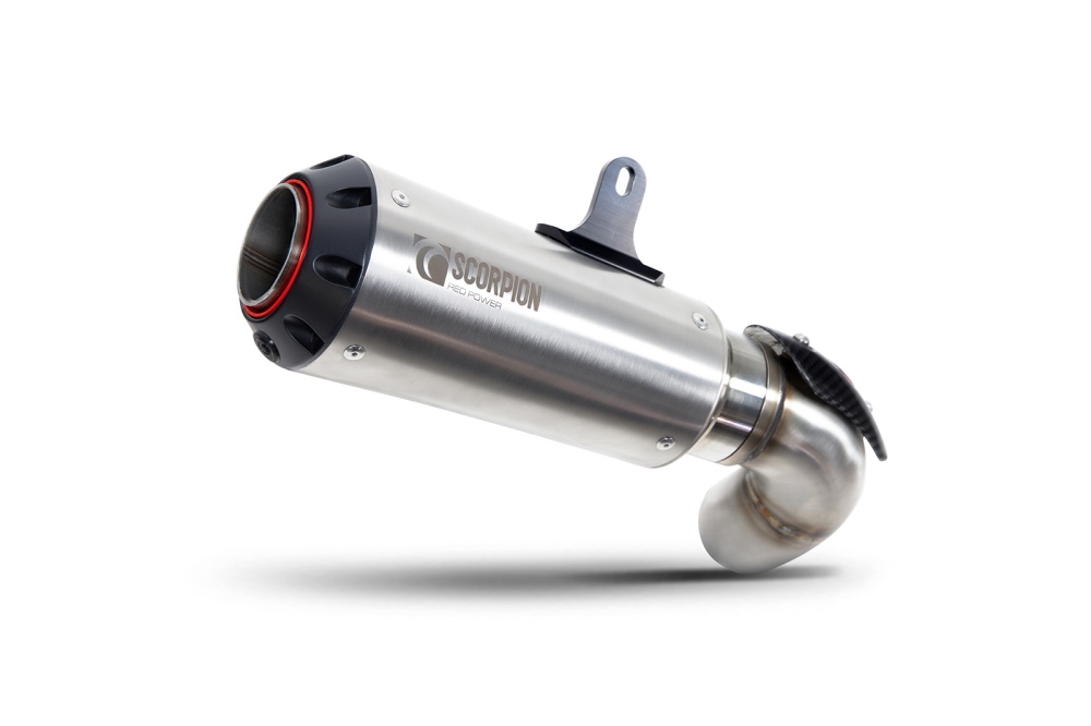 Scorpion Red Power Exhaust Brushed Stainless Kawasaki Ninja 1100SX