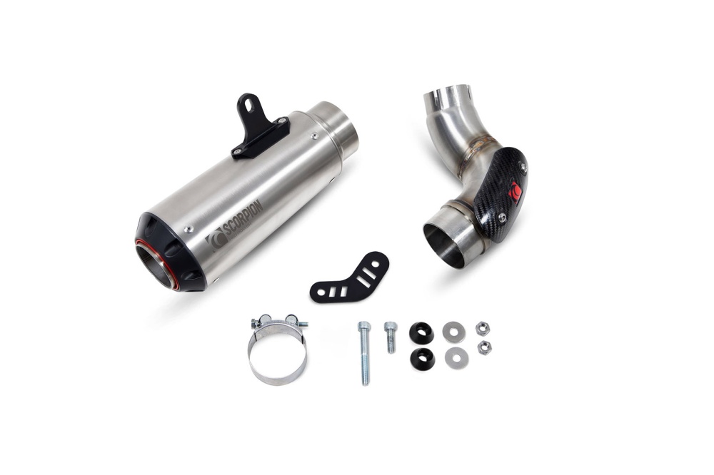 Scorpion Red Power Exhaust Brushed Stainless Kawasaki Ninja 1100SX