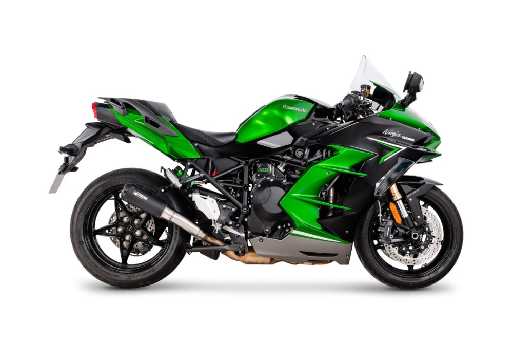 Scorpion Red Power Exhaust Ceramic Black Kawasaki Ninja H2 SX 2022