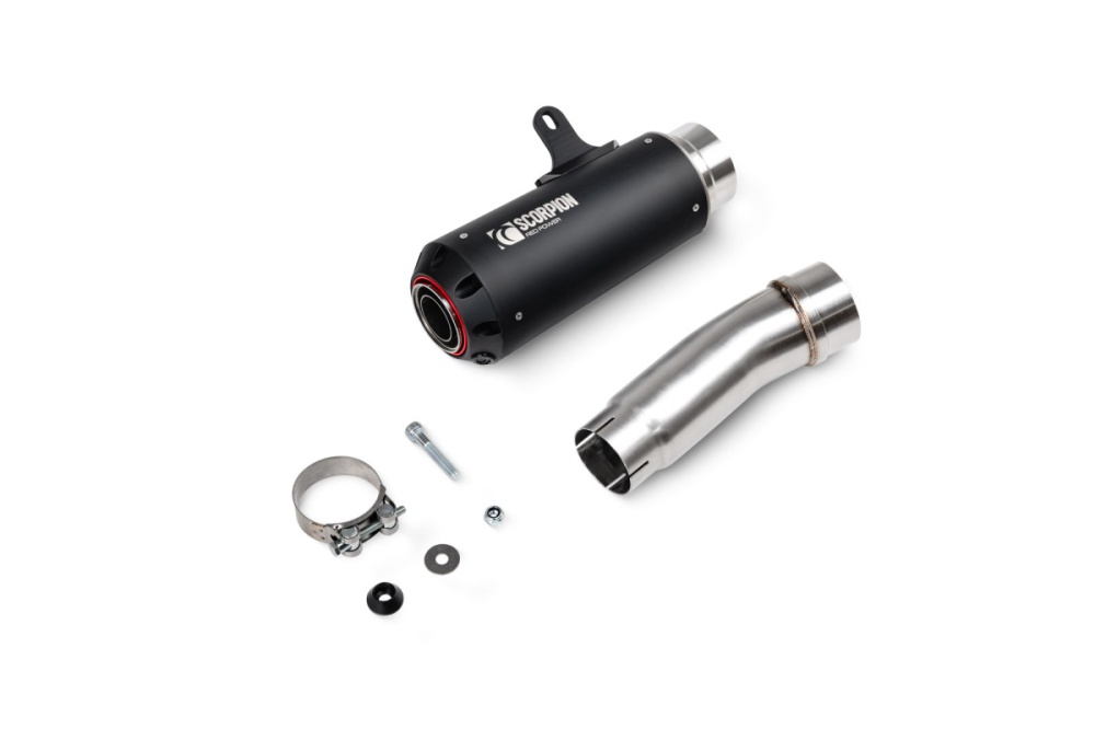 Scorpion Red Power Exhaust Ceramic Black Kawasaki Ninja H2 SX 2022