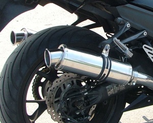 Kawasaki ZZR1400 (06-07) Round Big Bore XLS Polished Stainless Exhausts