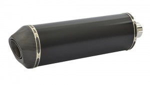 Aprilia RSV1000R (04-08) Oval Carbon Outlet Diabolus XL Satin Black Exhausts