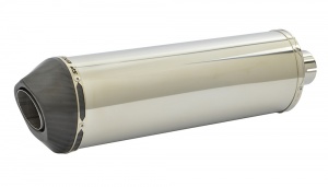 Honda CRF 1000L Africa Twin (2016-2019) Oval Carbon Outlet Diabolus XL Polished Stainless Exhaust