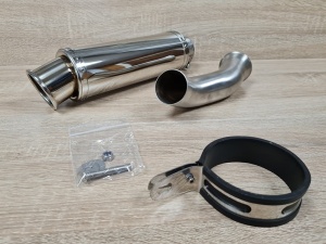 Clearance 12 - Round Stainless Big Bore Stubby Exhaust - KTM 790 / 890 Duke