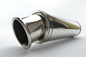 Triumph Street Triple 675 (2007-2012) 3-1 Round Big Bore Stubby Polished Stainless Exhaust