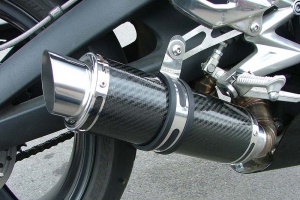 Triumph Street Triple 675 (2007-2012) 3-1 Round Moto GP Stubby Carbon Fibre Exhaust
