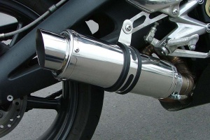 Triumph Street Triple 675 (2007-2012) 3-1 Round Moto GP Stubby Polished Stainless Exhaust