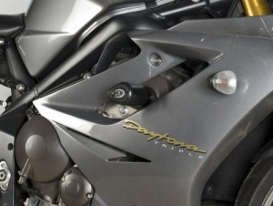 Triumph Daytona 675 (to 2012) R&G Aero Style Crash Protectors - CP0316BL/WH