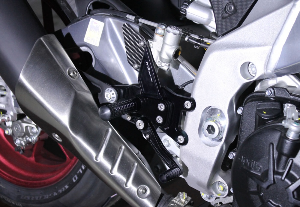 Aprilia RSV4 (20092014) MG Biketec Rear Sets spengineering.co.uk