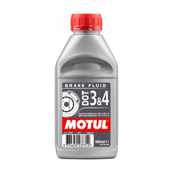 Motul Brake & Clutch Fluid DOT 3 + Brake Fluid DOT 4 500ml