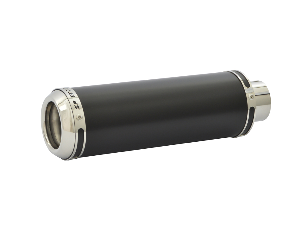 Honda NC750X Round Domed GP Stubby Black Exhaust - spengineering.co.uk