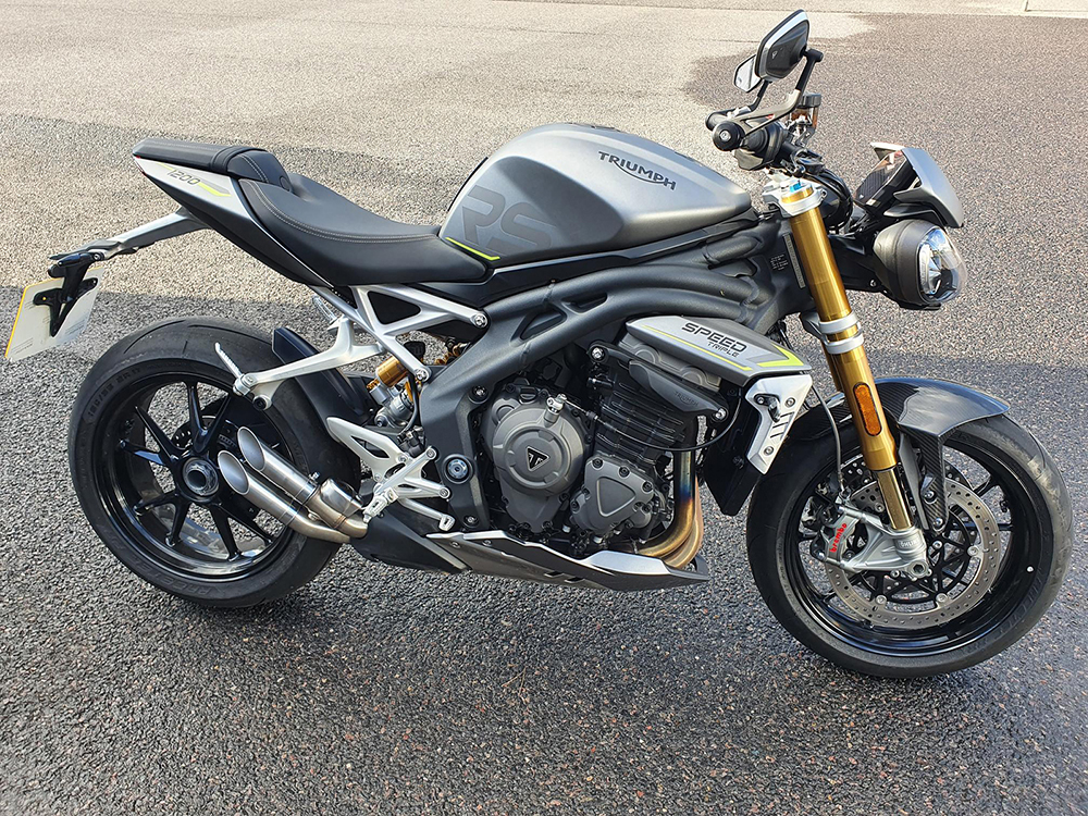 Triumph Speed Triple 1200 RS (2021+) Slash Exhausts - spengineering.co.uk