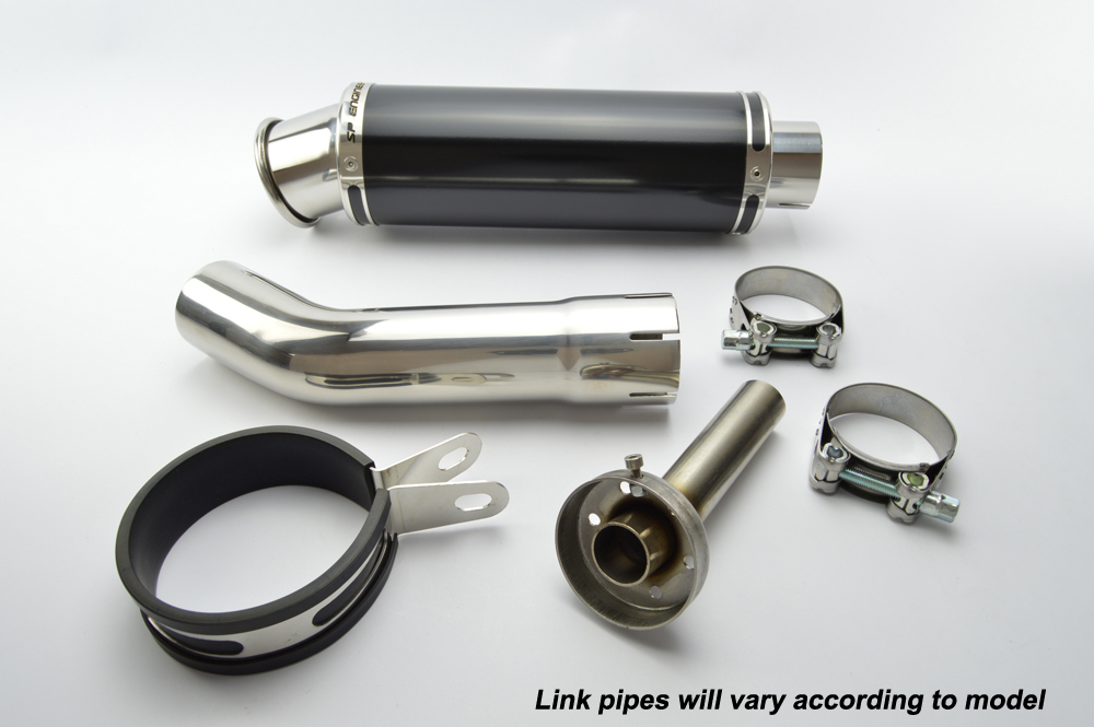 Triumph Speed Triple (11-15) Low Slung 3-1 Round Big Bore Stubby Black ...