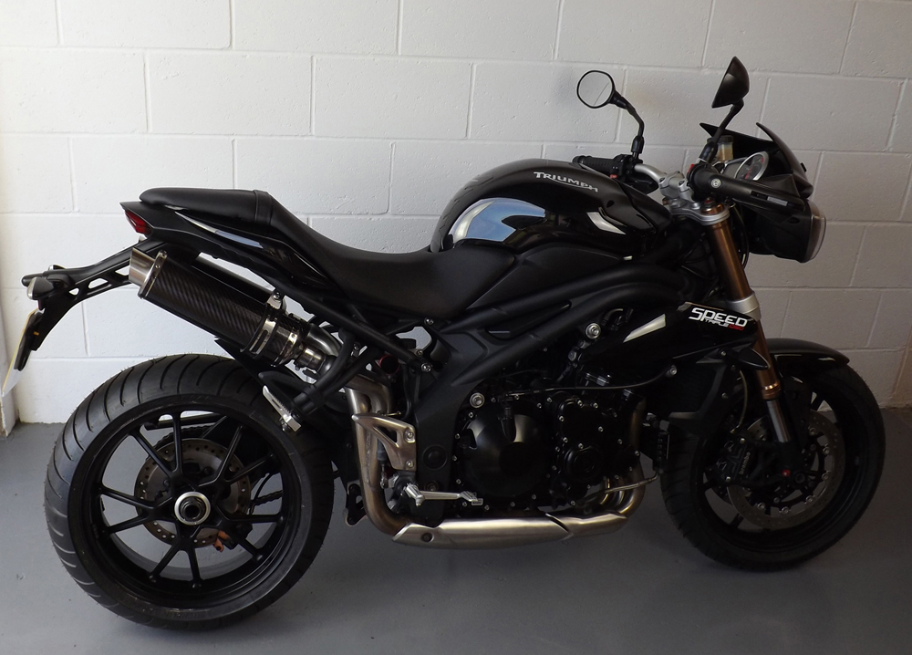 Triumph Speed Triple (11-15) Round Moto GP XLS Carbon Fibre Exhausts ...