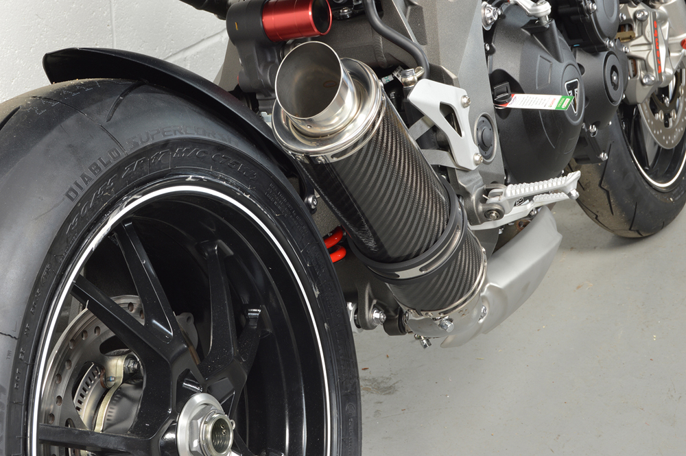 Triumph Speed Triple (16-17) Low Slung 3-1 Round Moto GP XLS Carbon ...