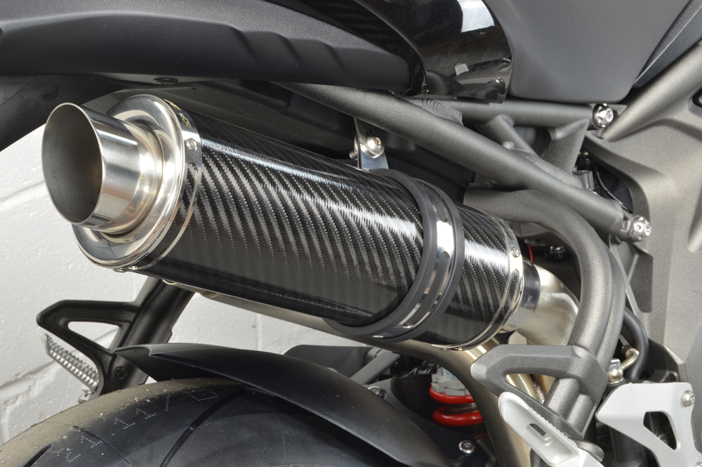 Triumph Speed Triple (16-17) Round Moto GP XLS Carbon Fibre Exhausts ...