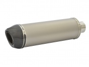 Ducati Monster 821 (2017-2019) Round Carbon Outlet Diabolus XLS Plain Titanium Exhaust