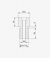 Puig Bar End Mirror Adaptor - Yamaha  - M9583P