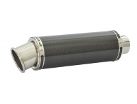 SP Engineering Slip On Round Big Bore Stubby Carbon Fibre Exhaust