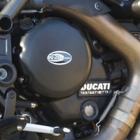 Ducati Diavel (2011-2018) R&G Engine Case Cover Kit (2pc) - KEC0030BK